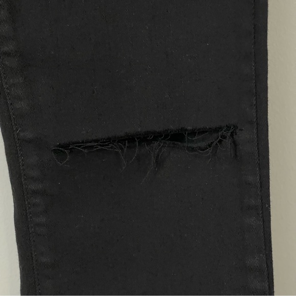 Paige Verdugo Ultra Skinny Black Eclipse Destructed Jeans Size 29 - Picture 9 of 12